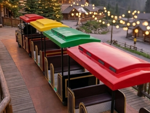 Red Trackless Toy Train – 18 Seater