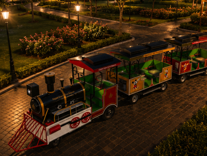 Red Trackless Toy Train – 18 Seater