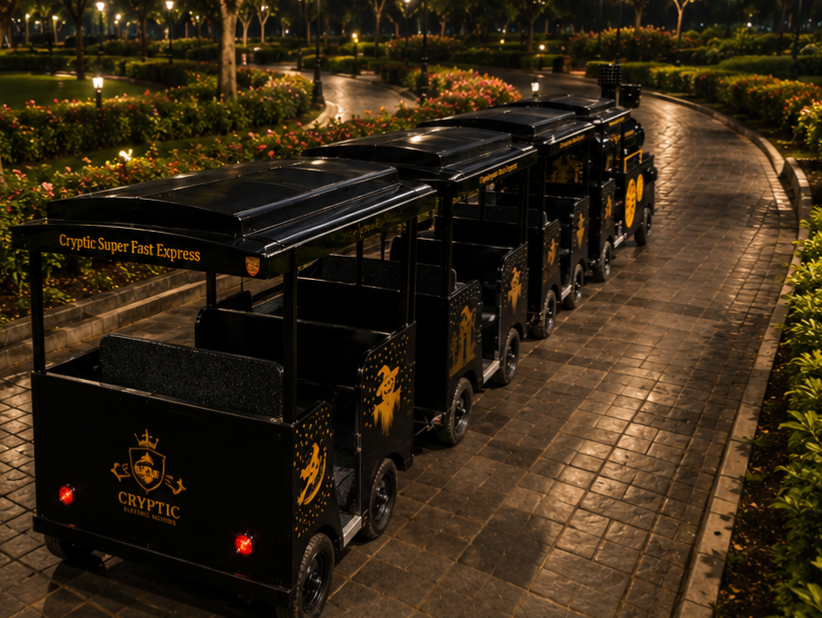 Red Trackless Toy Train – 18 Seater