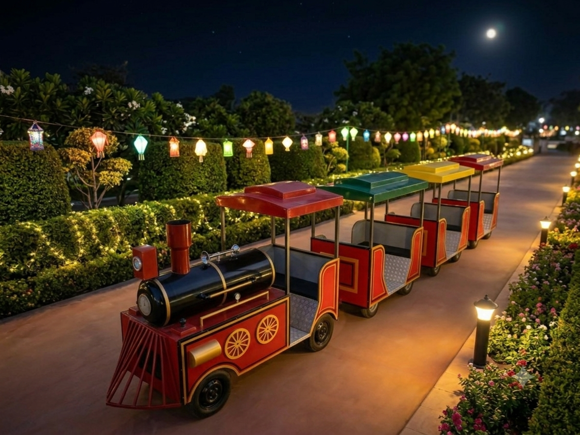 Red Trackless Toy Train – 12 Seater Plus