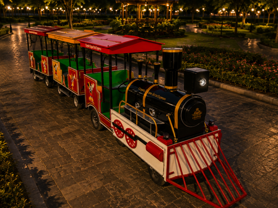 Red Trackless Toy Train – 18 Seater